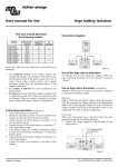 User manual for the: Argo battery isolators