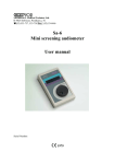 Sa-6 Mini screening audiometer User manual