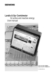 Landis & Gyr Combimeter for active and reactive energy User manual