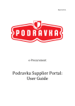 Podravka Supplier Portal: User Guide