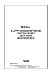 ELEVATOR SECURITY DOOR CONTROL BOARD USER GUIDE