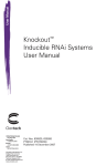 Knockout™ Inducible RNAi Systems User Manual