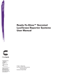 Ready-To-Glow™ Secreted Luciferase Reporter Systems User Manual