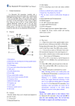 Car Bluetooth FM transmitter User Manual I. Product