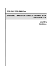 USER'S MANUAL THERMAL TRANSFER