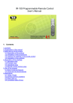 IR-100 Programmable Remote Control User's Manual