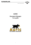 AURIC Document Manager User guide