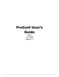 ProConf User's Guide