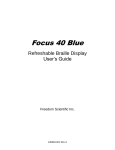 Focus 40 Blue User's Guide