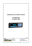 OPERATING INSTRUCTIONS ELTRIP-R20 ELTRIP-R20f