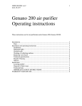 Genano 200 air purifier Operating instructions