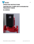 OPERATING INSTRUCTIONS CENTRIFUGAL PUMPS