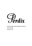 Perdix Mobile Synchronization protocol User Manual