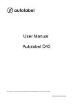 User Manual Autolabel D43