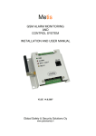 gsm alarm monitoring and control system installation and user manual