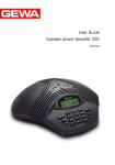 User Guide Speaker phone GewaTel 200