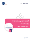 Preliminary version of User Guide GS1Trade Sync