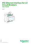 IFE Ethernet Interface for LV Circuit Breakers - User Guide