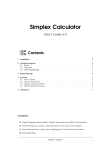 Simplex Calculator: User's Guide