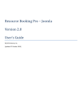 Resource Booking Pro – Joomla Version 2.0 User's Guide