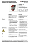 und Montageanleitung Installation and Operating