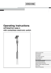 Operating Instructions - OPTISWITCH 3200 C with