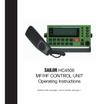 SAILOR HC4500 MF/HF CONTROL UNIT Operating Instructions