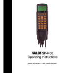 SAILOR SP4400 Operating Instructions