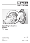 Operating Instructions Washer PW 5064