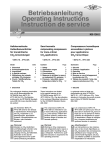 Betriebsanleitung Operating Instructions Instruction de service
