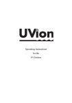 Operating Instructions for the UV Ionizer