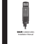 SAILOR C4900/C4901 Installation Manual