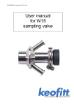 User manual for W15 sampling valve