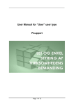 User Manual for “User” user type Psupport