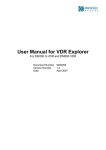 User manual for VDR Explorer