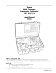 Druck High Pressure Pneumatic Calibrator DPI 320/325 User Manual