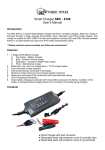 Smart Charger SBC - 8168 User's Manual