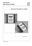 User Manual UMFLUXUS_F6V4-0EN Ultrasonic Flowmeter