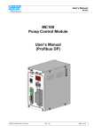 MC100 Pump Control Module User's Manual (Profibus DP)