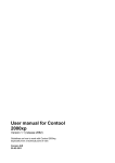 User manual for Contool 2000XP - Conson Concept 2000XP home