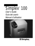 BC Time Recorder Simplex 100 User's Manual
