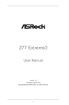 ASRock Z77 Extreme3 Owner's Manual