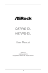 ASRock H87WS-DL Owner's Manual