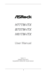 ASRock H77TM-ITX Owner's Manual