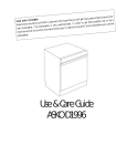 Asko D1996 Use & Care Manual