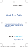 Alcatel OneTouch 992D Quick Start Manual