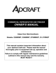 Admiral Craft FZS-1D/B- Owner's Manual
