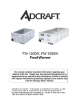 Admiral Craft FW-1200W Owner's Manual