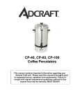 Admiral Craft CP-40 Owner's Manual