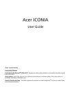 Acer ICONIA Owner's Manual